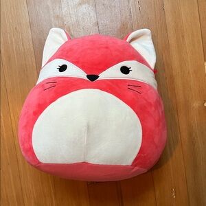 Squishmallows Pink and White Fox 13 inch